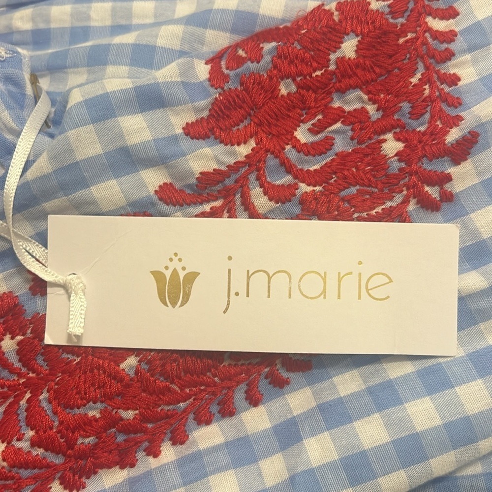 Tuckernuck J. Marie The Rebel Ruffle Blue and White Gingham Dress NWT Size XS - Picture 8 of 9